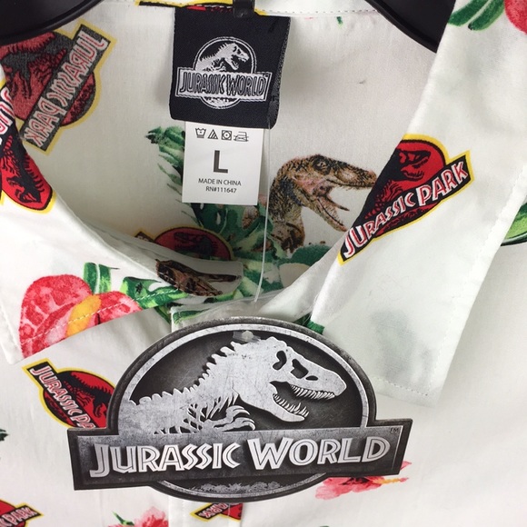 Jurassic Park World Dinosaur Short Sleeve Shirt - Picture 7 of 8